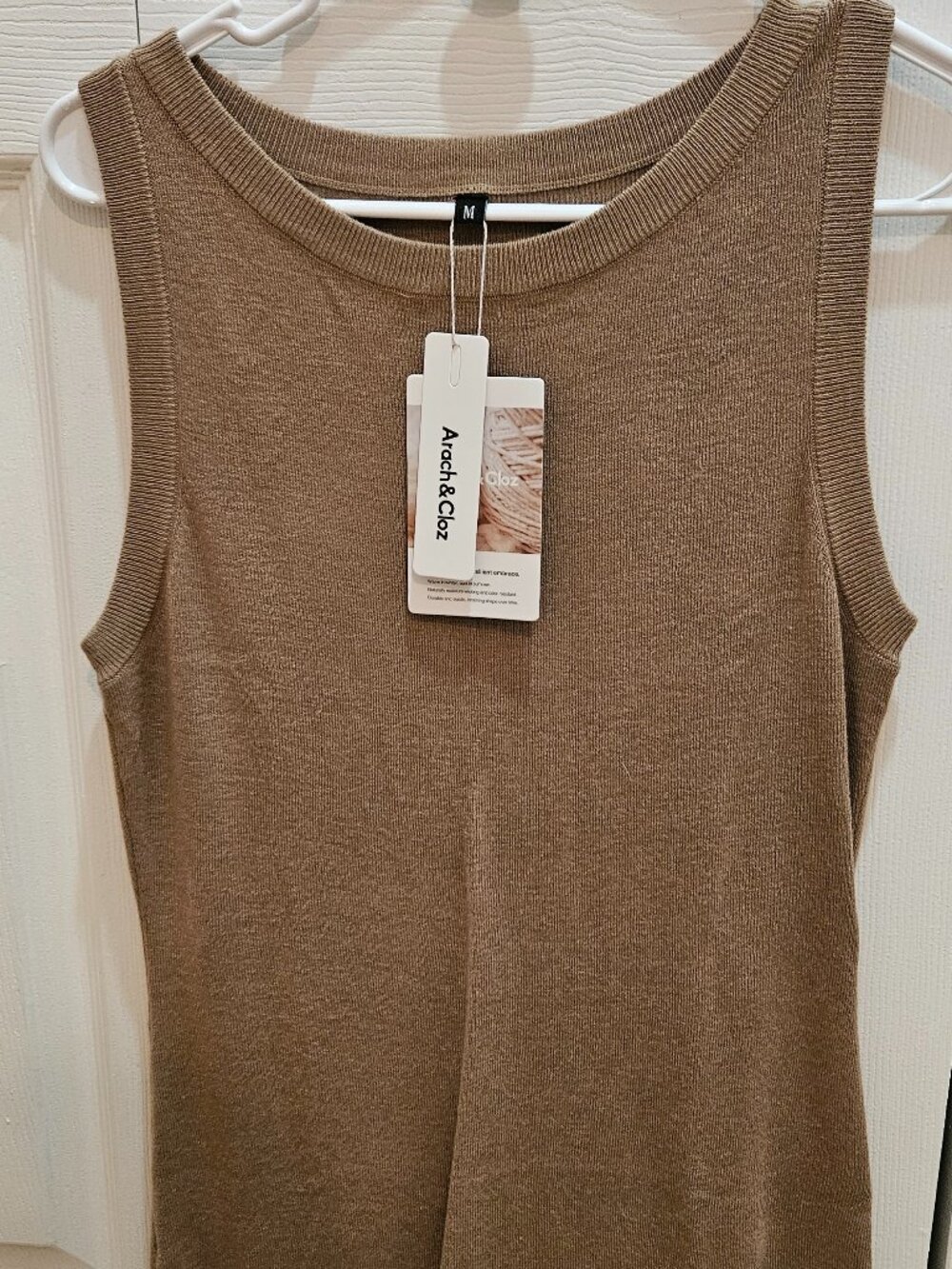 Arach&Cloz sleeves knit top crew neck Medium